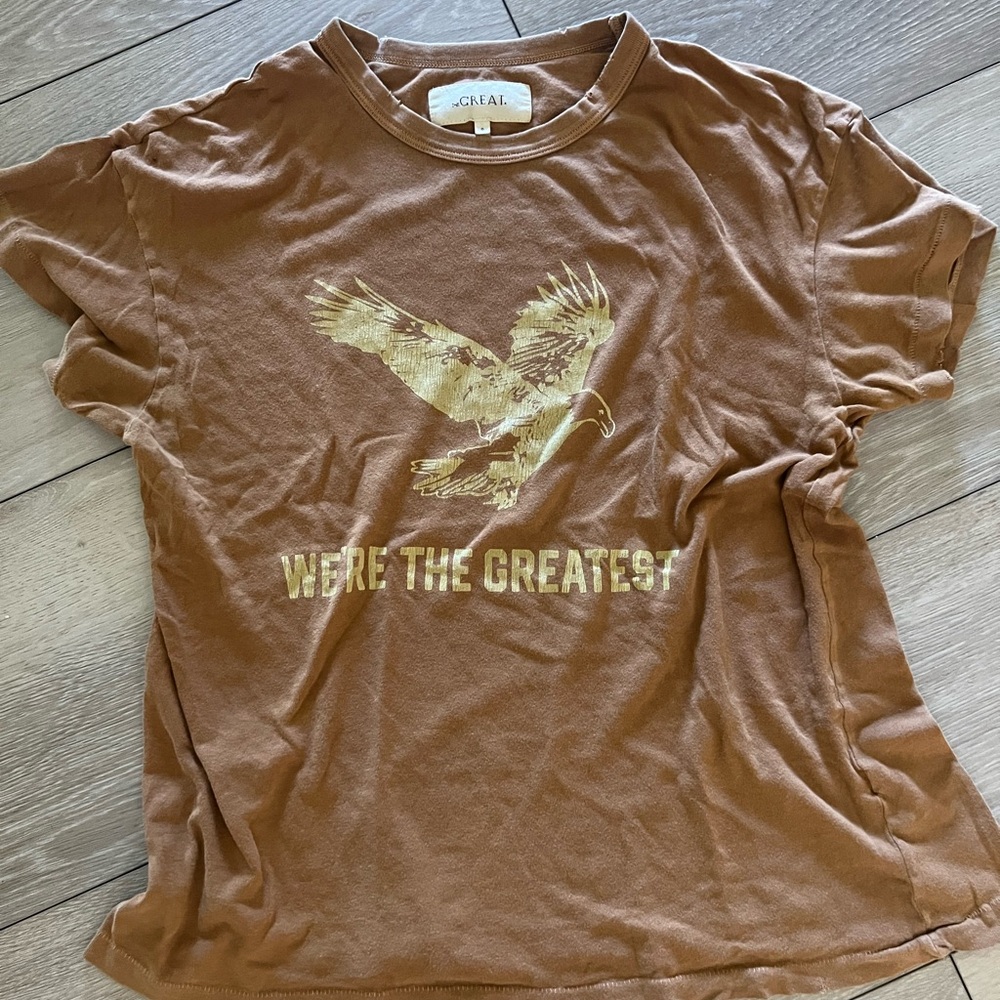 THE GREAT. Tan Casual T-Shirt